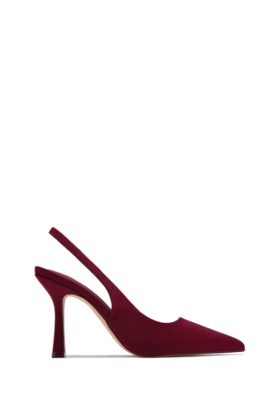 Cari Slingback Pumps - Wine sold by Miss Lola