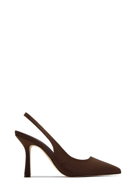Cari Slingback Pumps - Brown sold by Miss Lola