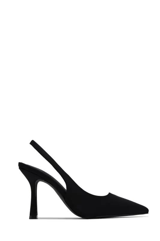 Cari Slingback Pumps - Black sold by Miss Lola