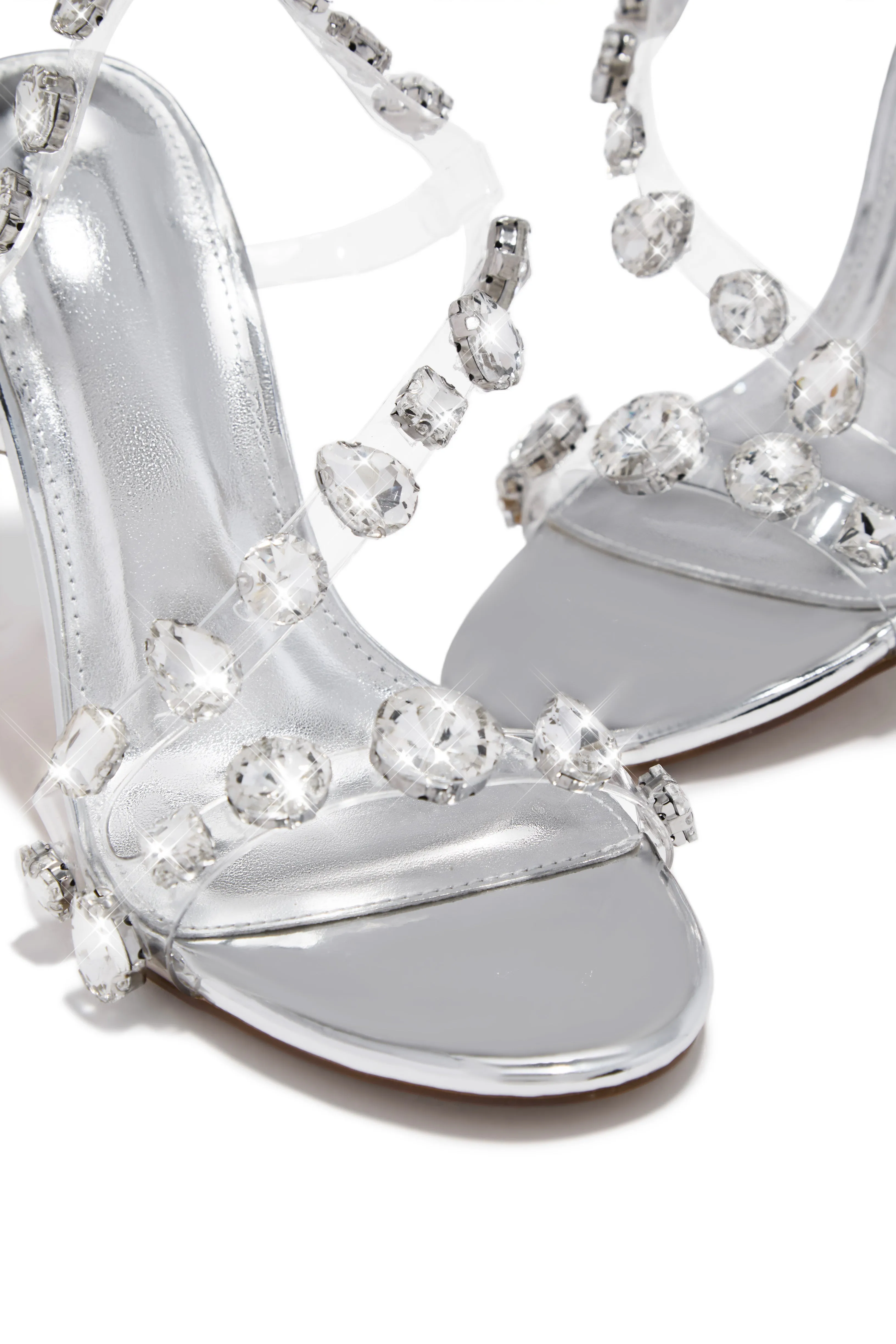 Kiah Embellished Slingback Heels - Silver sold by Miss Lola product image thumbnail 2