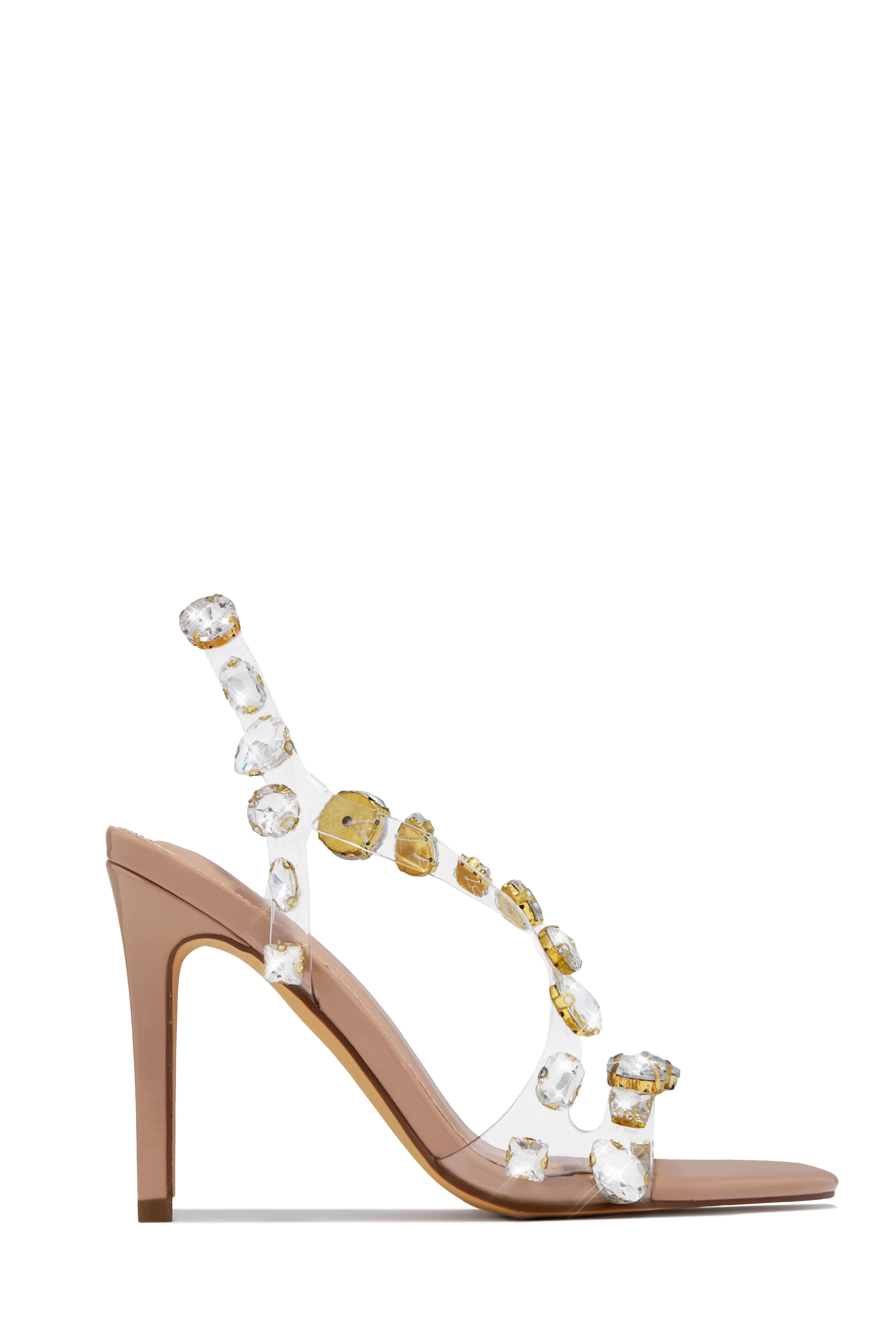 Kiah Embellished Slingback Heels - Nude sold by Miss Lola