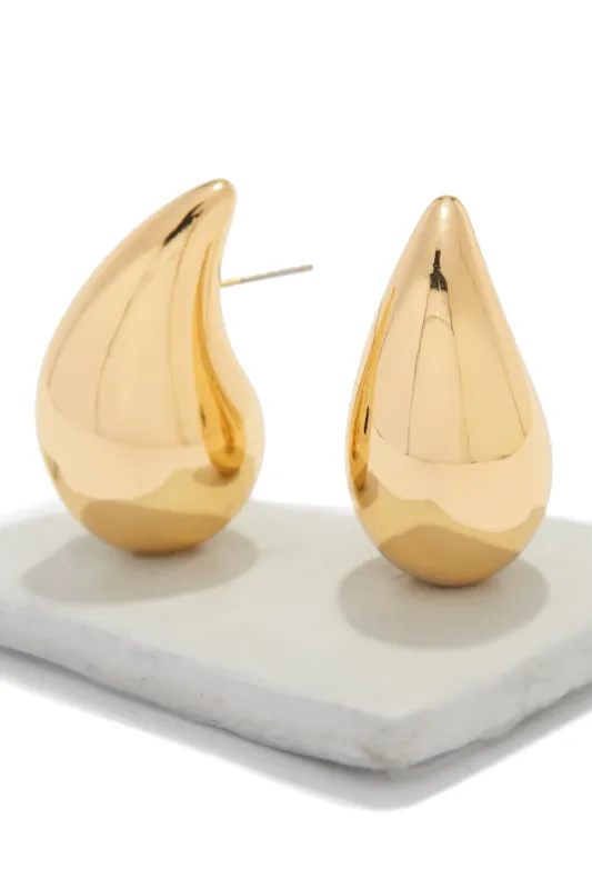 Kayline Chunky Statement Earring - Gold sold by Miss Lola