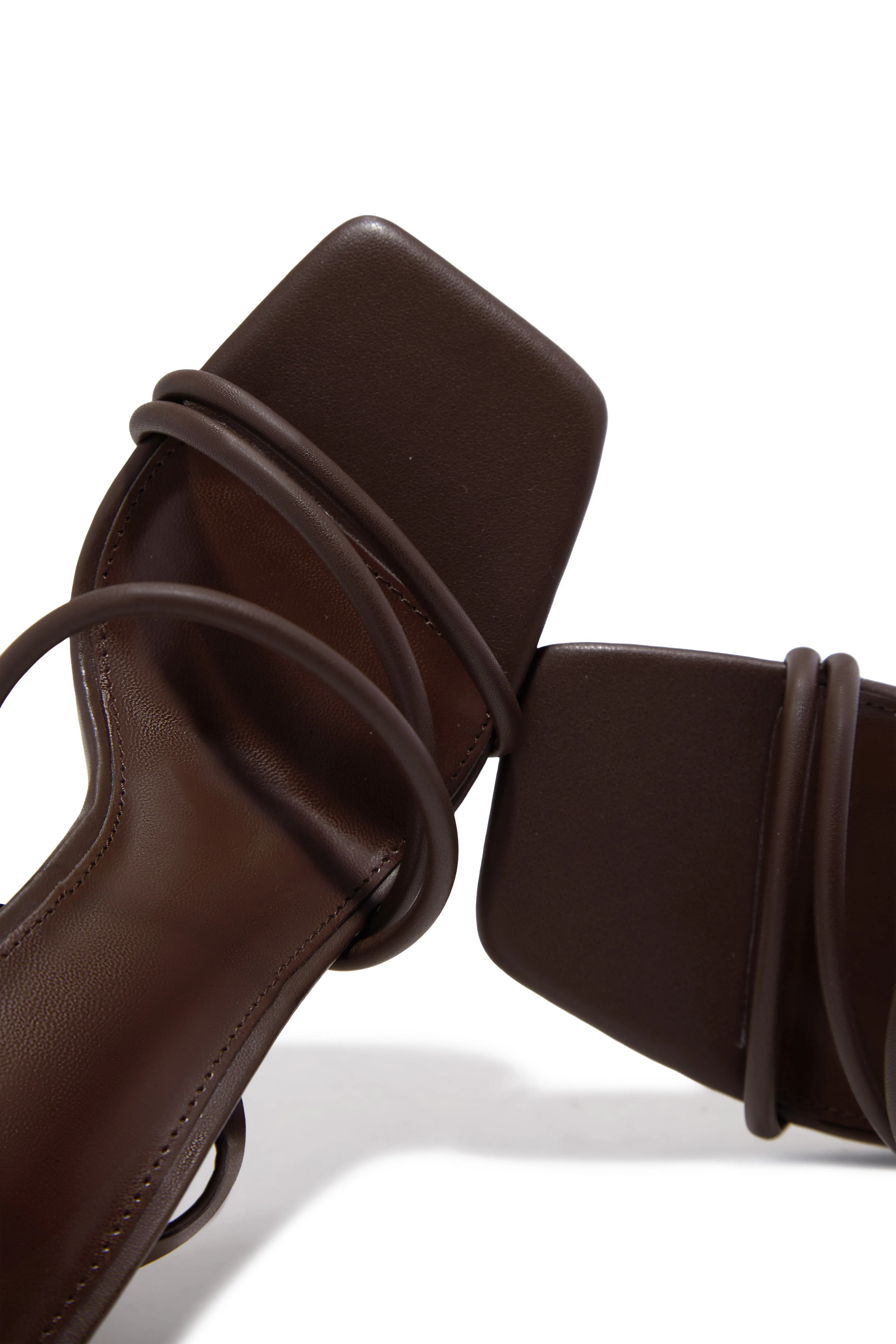 Katti Strappy Mid Heels - Brown sold by Miss Lola product image thumbnail 2