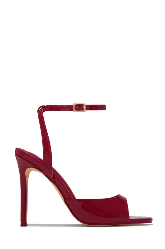 Rubi Mary Jane Strap Heels - Wine sold by Miss Lola