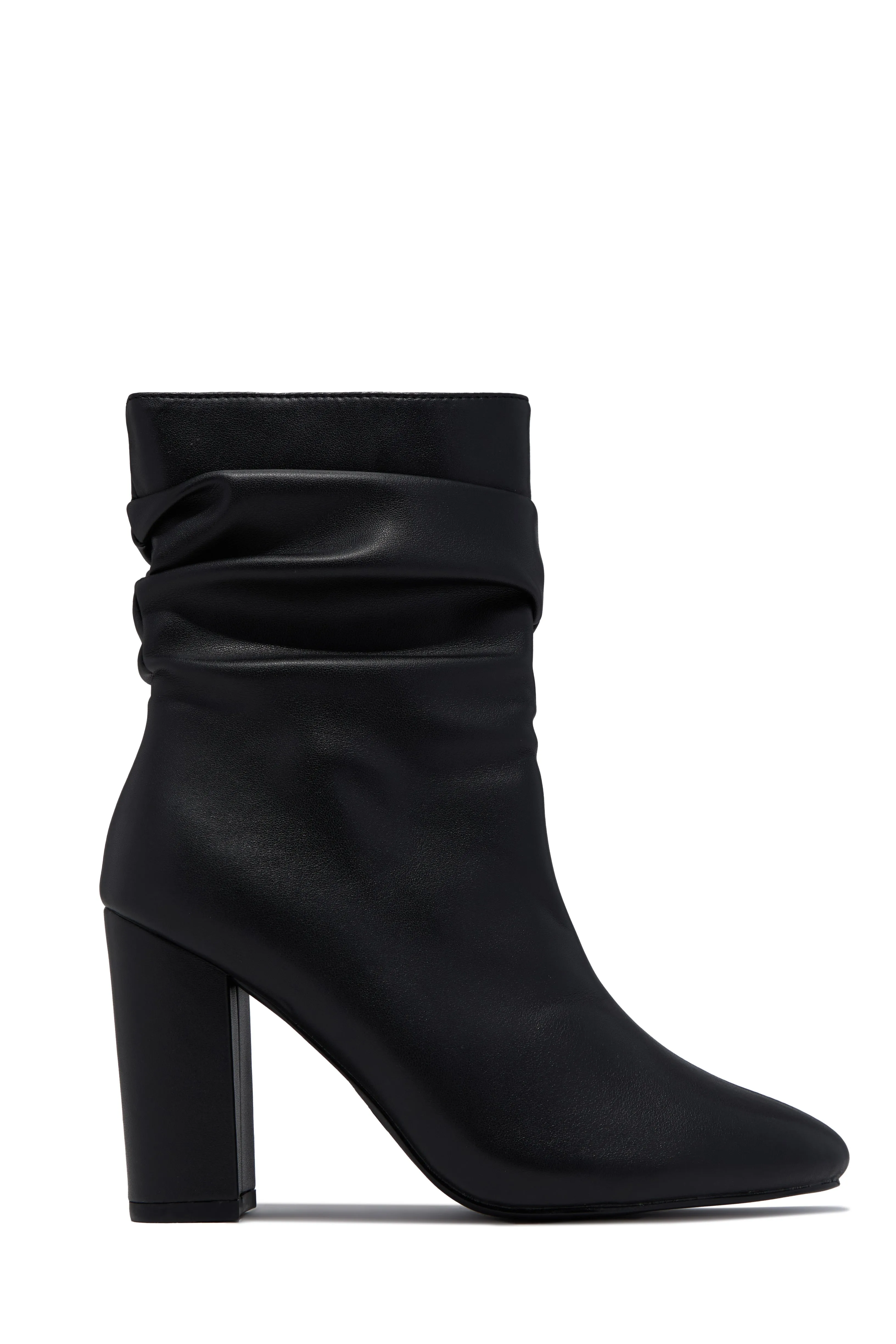 Sharon Block Heel Ankle Boot - Black sold by Miss Lola product image thumbnail 3
