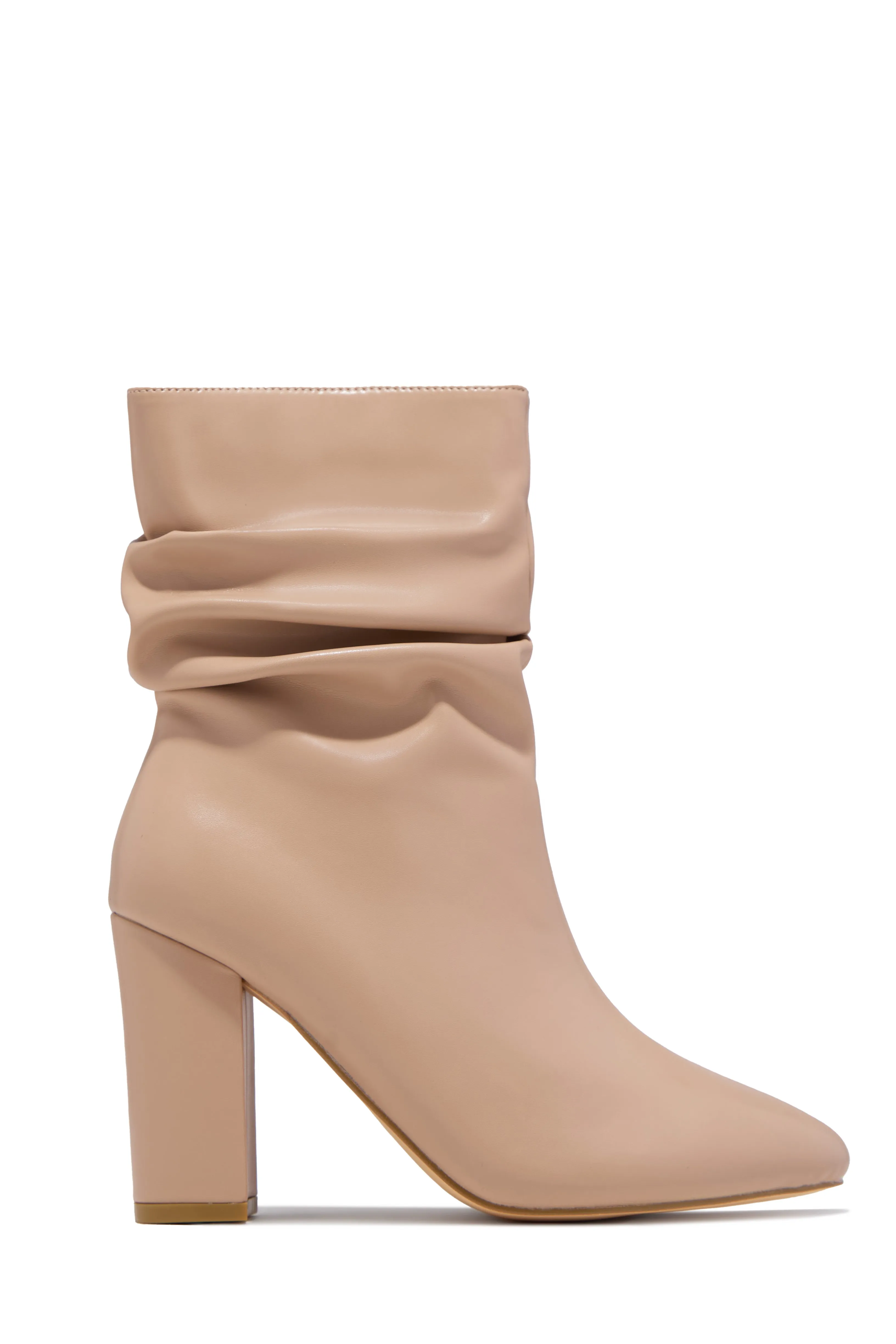 Sharon Block Heel Ankle Boot - Nude sold by Miss Lola product image thumbnail 3