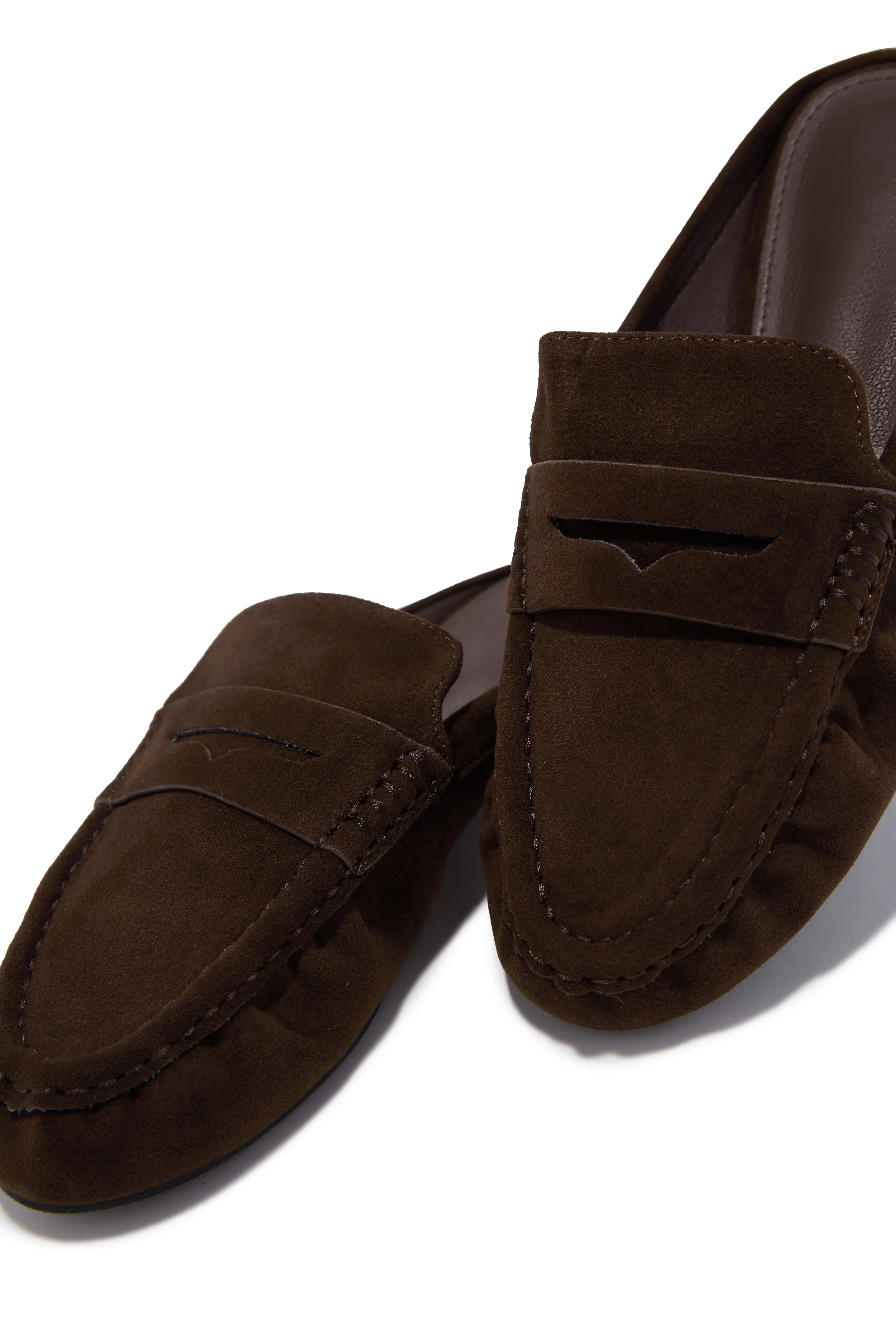 Julia Slip On Loafer Flats - Brown sold by Miss Lola product image thumbnail 2