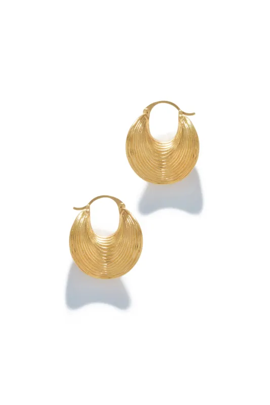 Dalina Textured Hoop Earring - Gold sold by Miss Lola