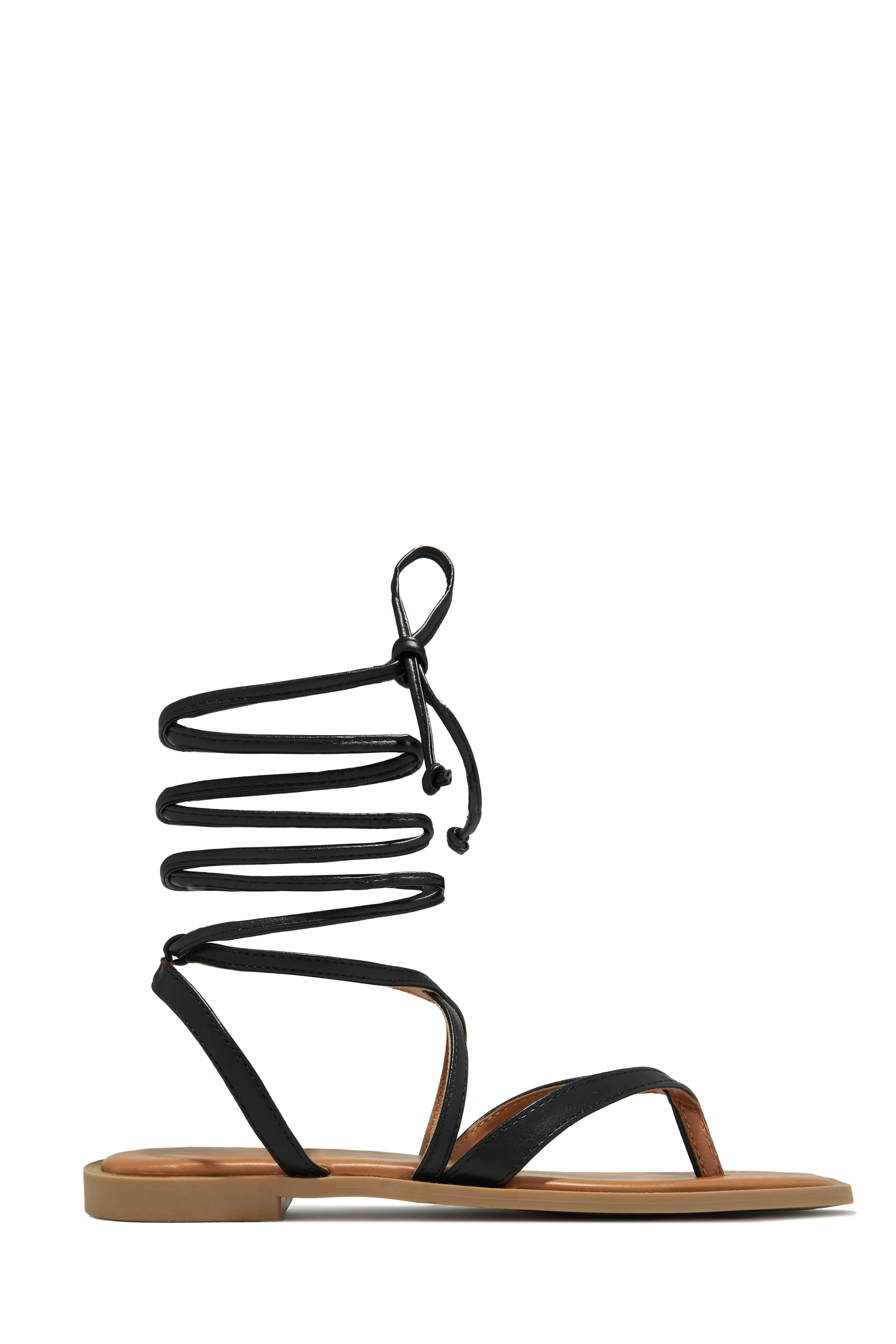 Mina Lace Up Sandals - Black sold by Miss Lola product image thumbnail 5