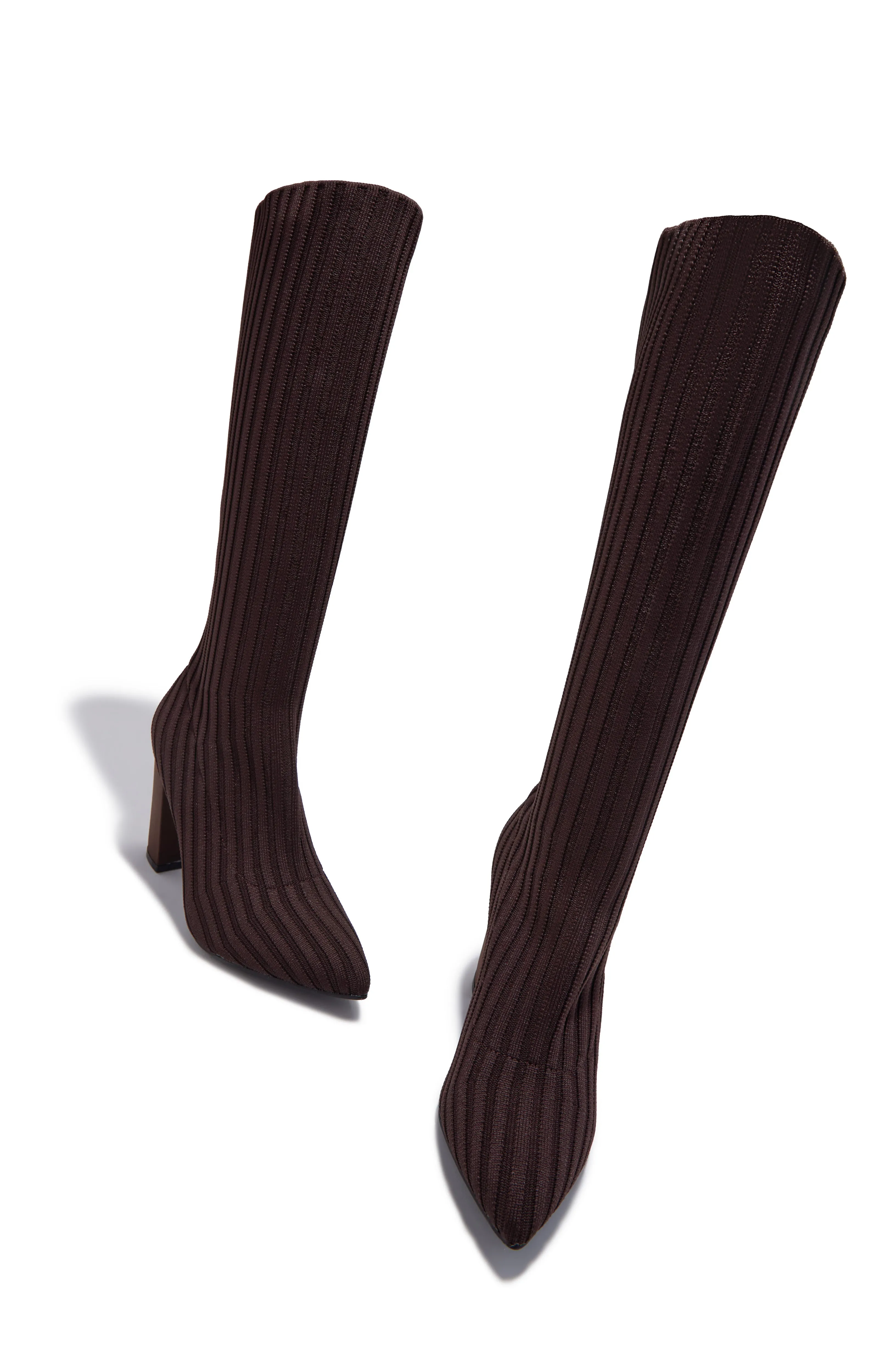 Shanelle Block Heel Boots - Brown sold by Miss Lola product image thumbnail 3