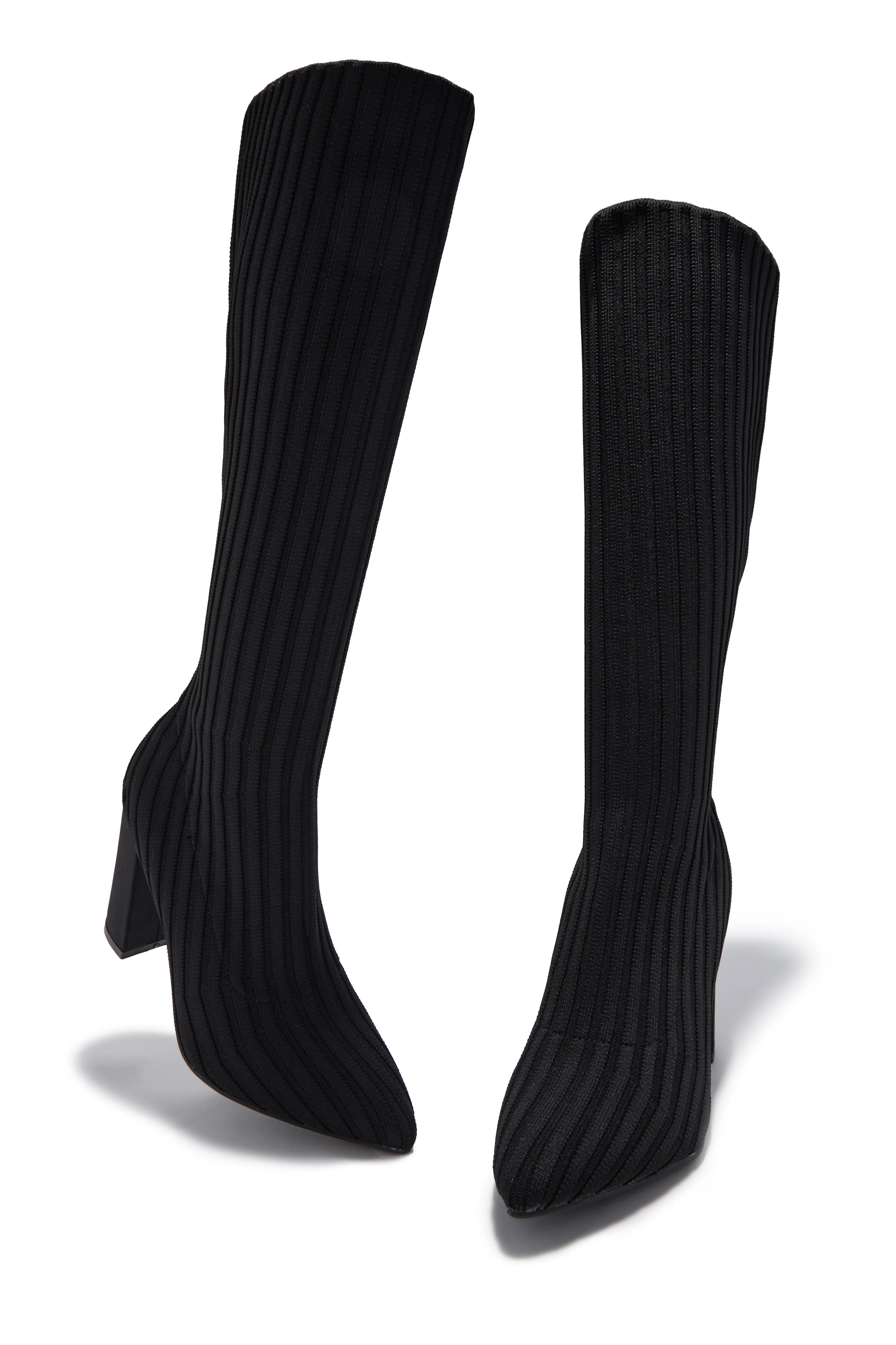 Shanelle Block Heel Boots - Black sold by Miss Lola product image thumbnail 3