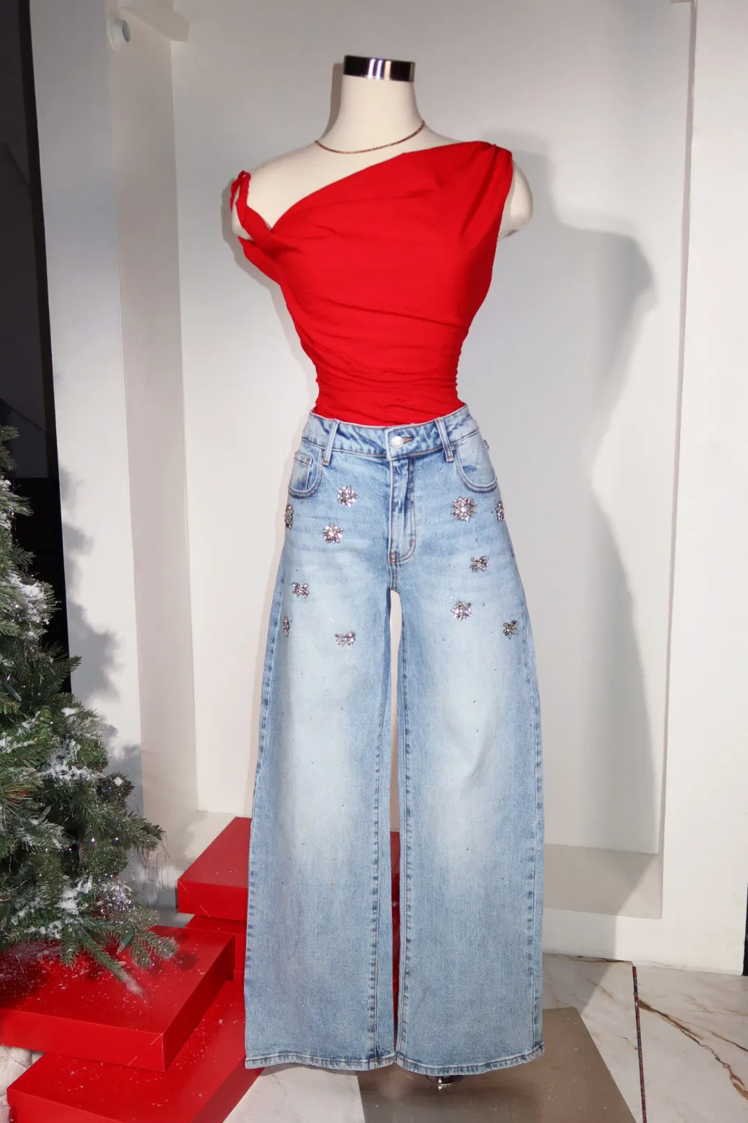 Starlight Embellished Jean - Denim sold by Miss Lola product image thumbnail 3