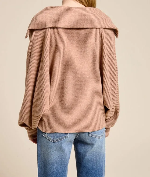 Sami Collared Neck Long Sleeve Sweater Top - Latte sold by Miss Lola product image thumbnail 2