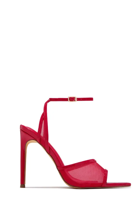 Eliyah Single Sole High Heels - Red sold by Miss Lola