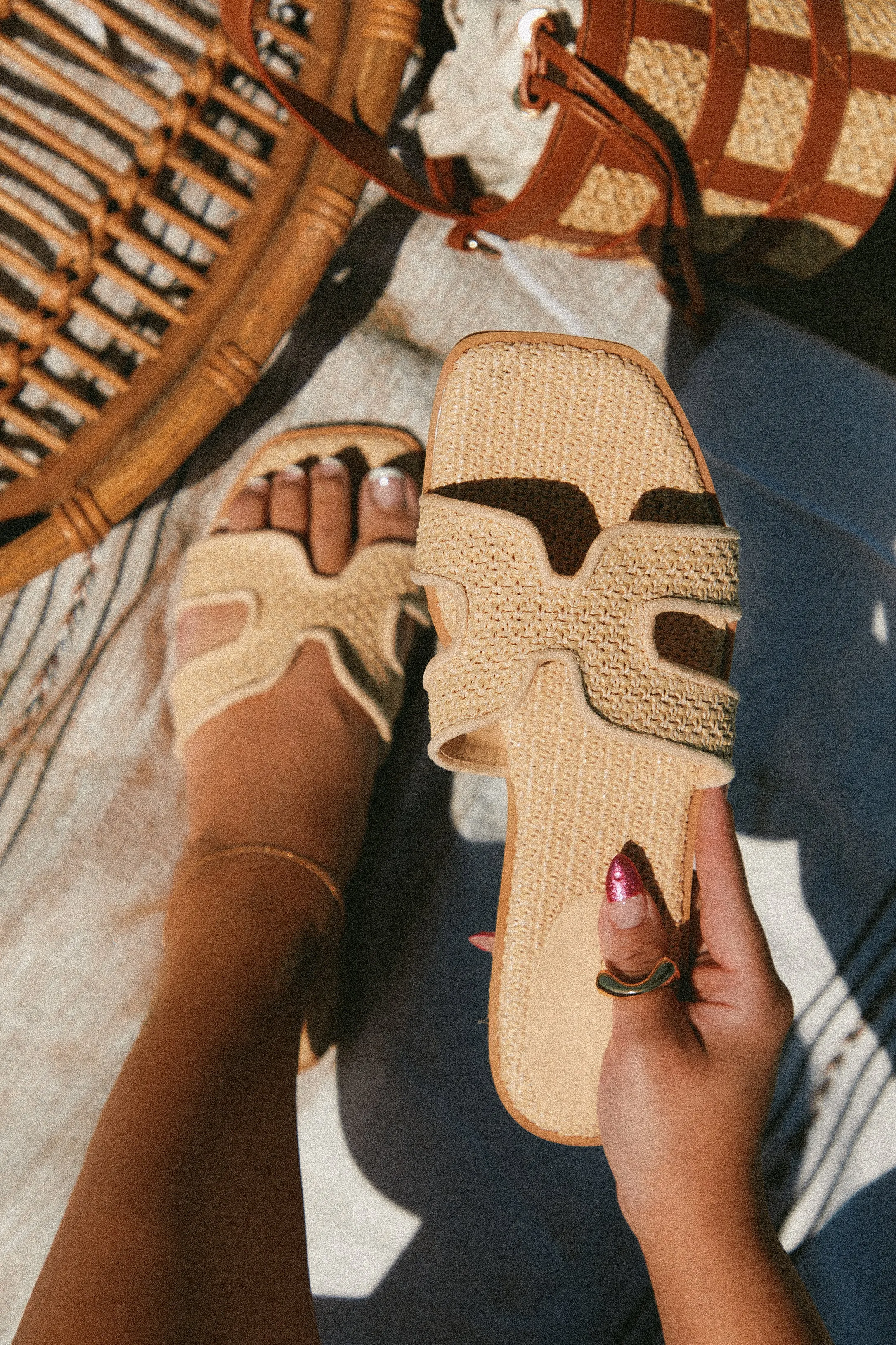 Island Getaway Slip On Sandals - Nude sold by Miss Lola
