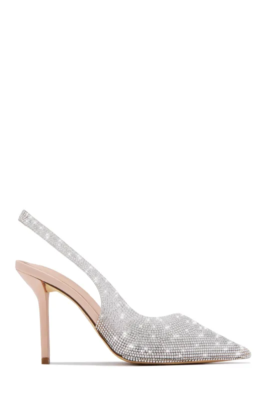 Scarlett Embellished Slingback Pumps - Nude sold by Miss Lola