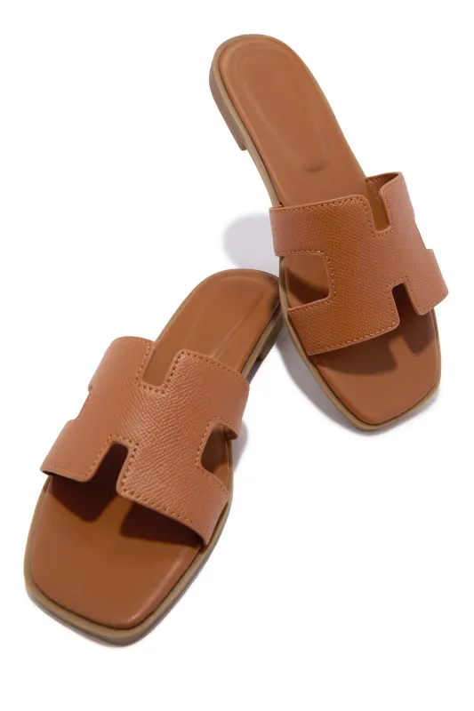 Elara Slip On Sandals - Tan sold by Miss Lola