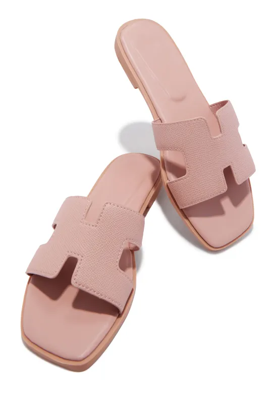 Elara Slip On Sandals - Blush sold by Miss Lola