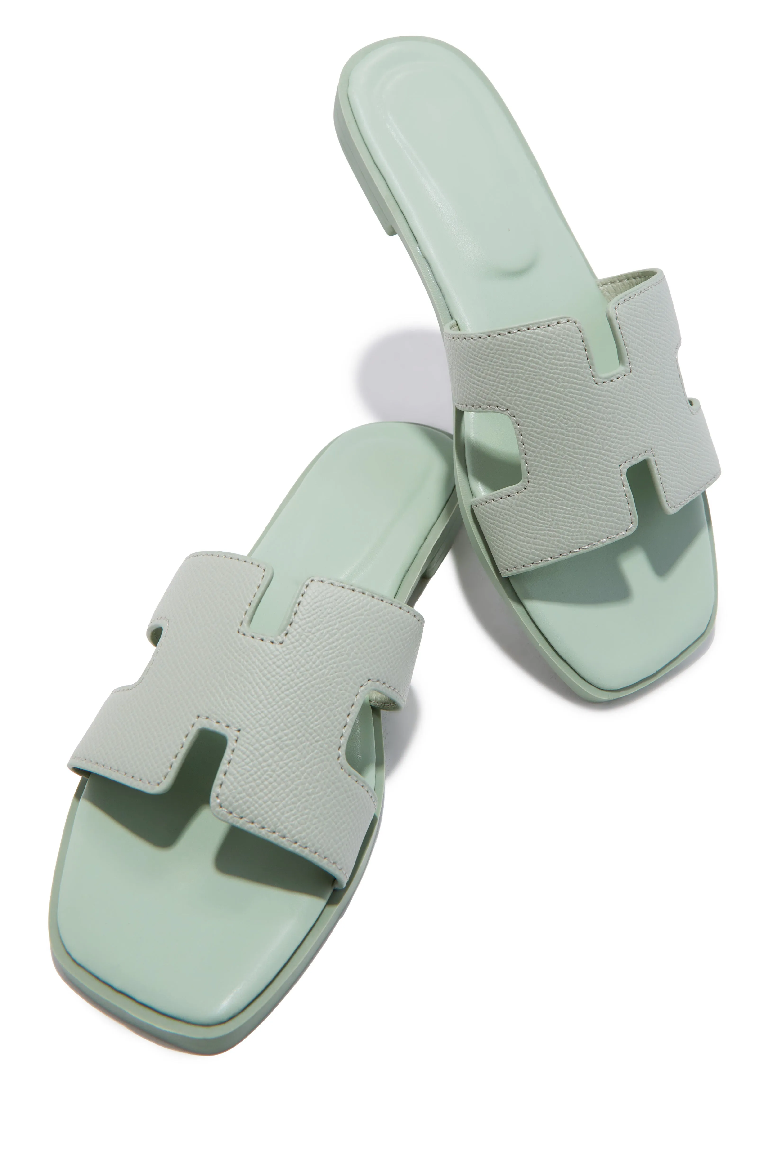 Elara Slip On Sandals - Sage sold by Miss Lola
