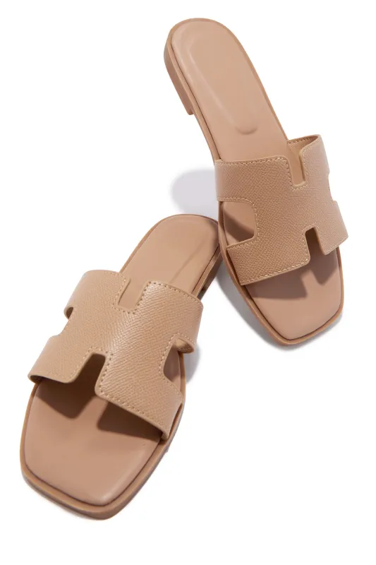 Elara Slip On Sandals - Nude made by Miss Lola