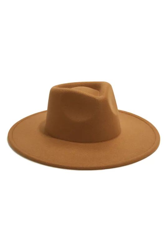 Primavera Flat Brim Hat - Tan sold by Miss Lola