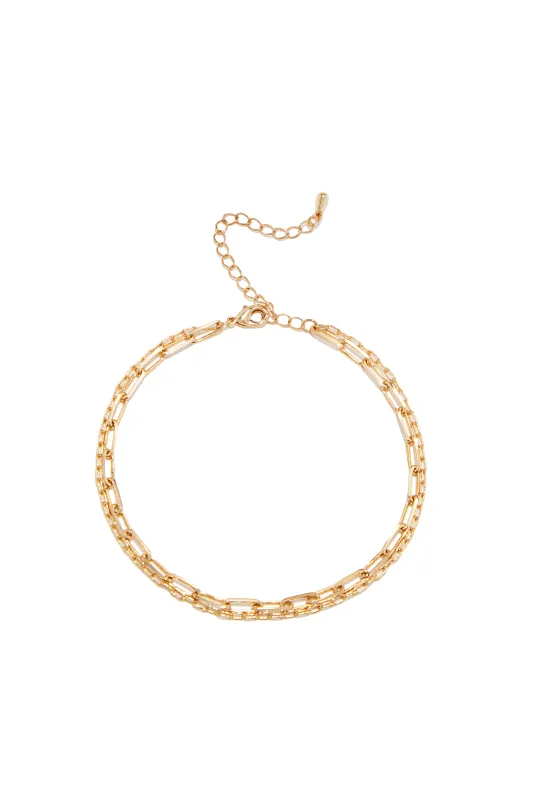 Melany Layered Anklet - Gold made by Miss Lola