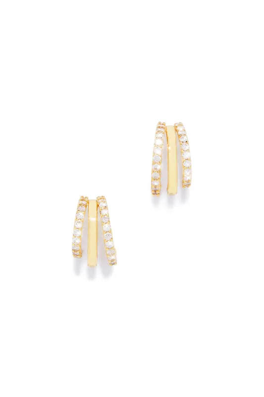 Annika Gold Dipped Earring - Gold sold by Miss Lola