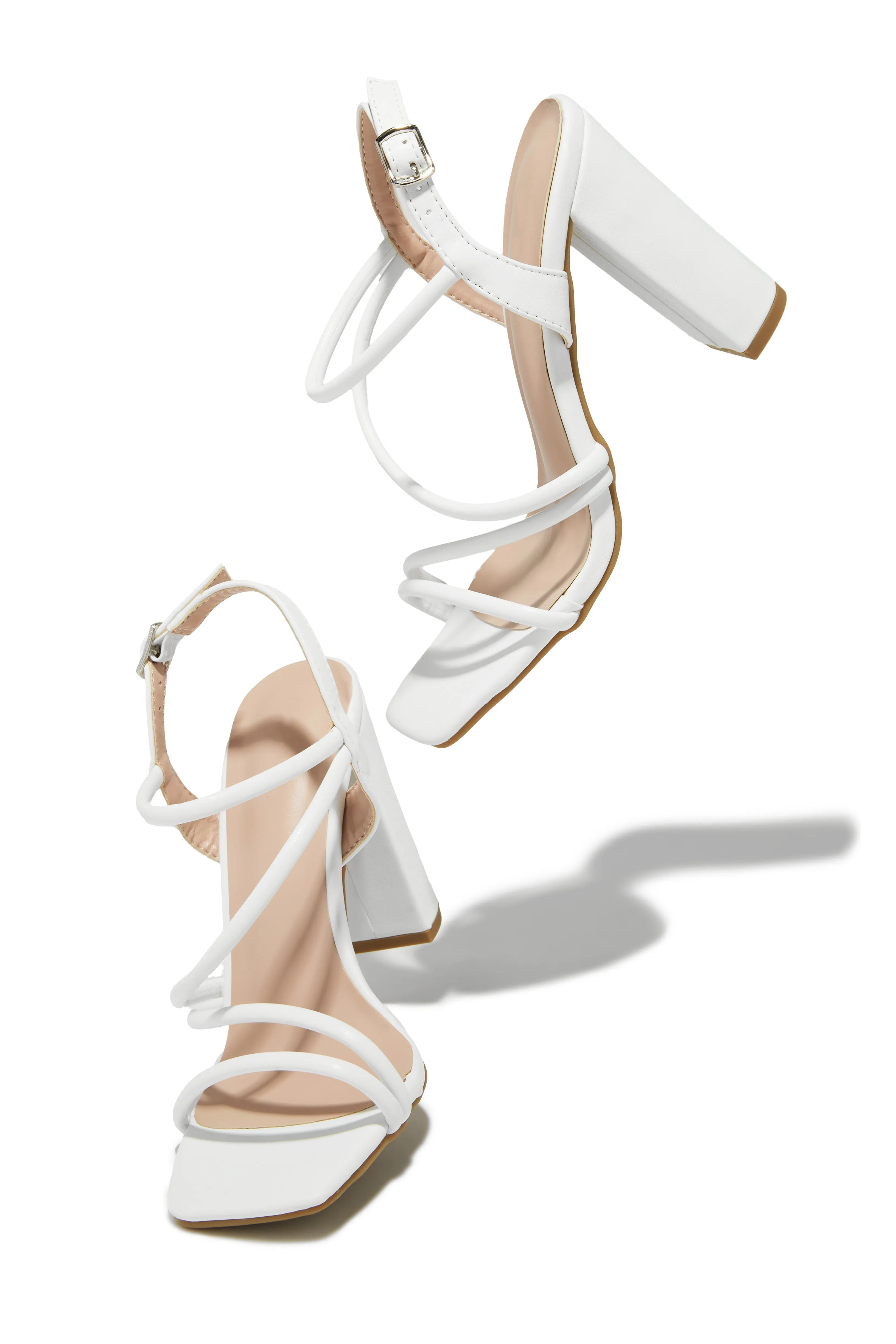 Victoria Block Heels - White sold by Miss Lola product image thumbnail 3
