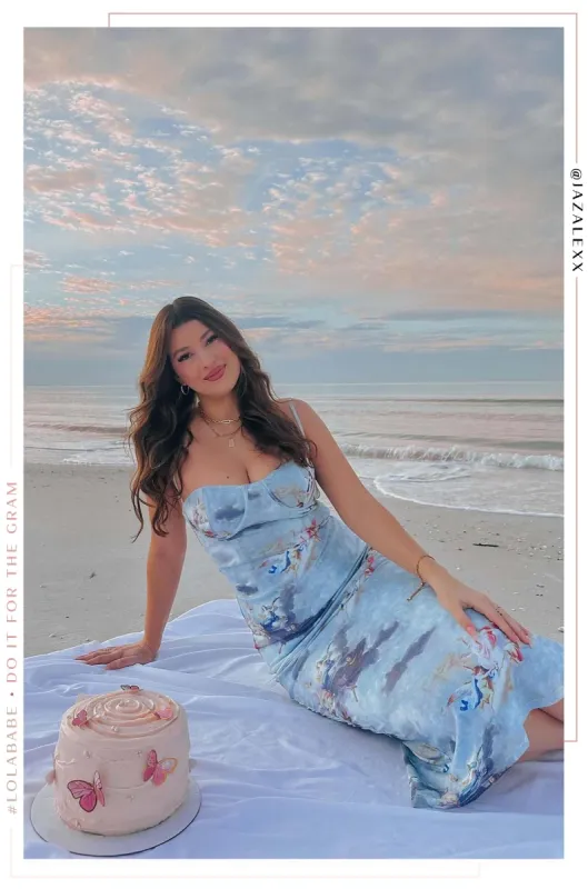 Winter Love Mesh Midi Dress - Blue sold by Miss Lola