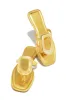 Adelia Slip On Thong Strap Sandals - Gold sold by Miss Lola