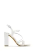 Victoria Block Heels - White sold by Miss Lola