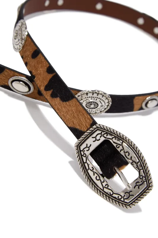 Stella Adjustable Belt - Cow sold by Miss Lola
