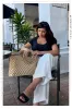 Trips To Cabo Top Handle Woven Bag - Natural sold by Miss Lola