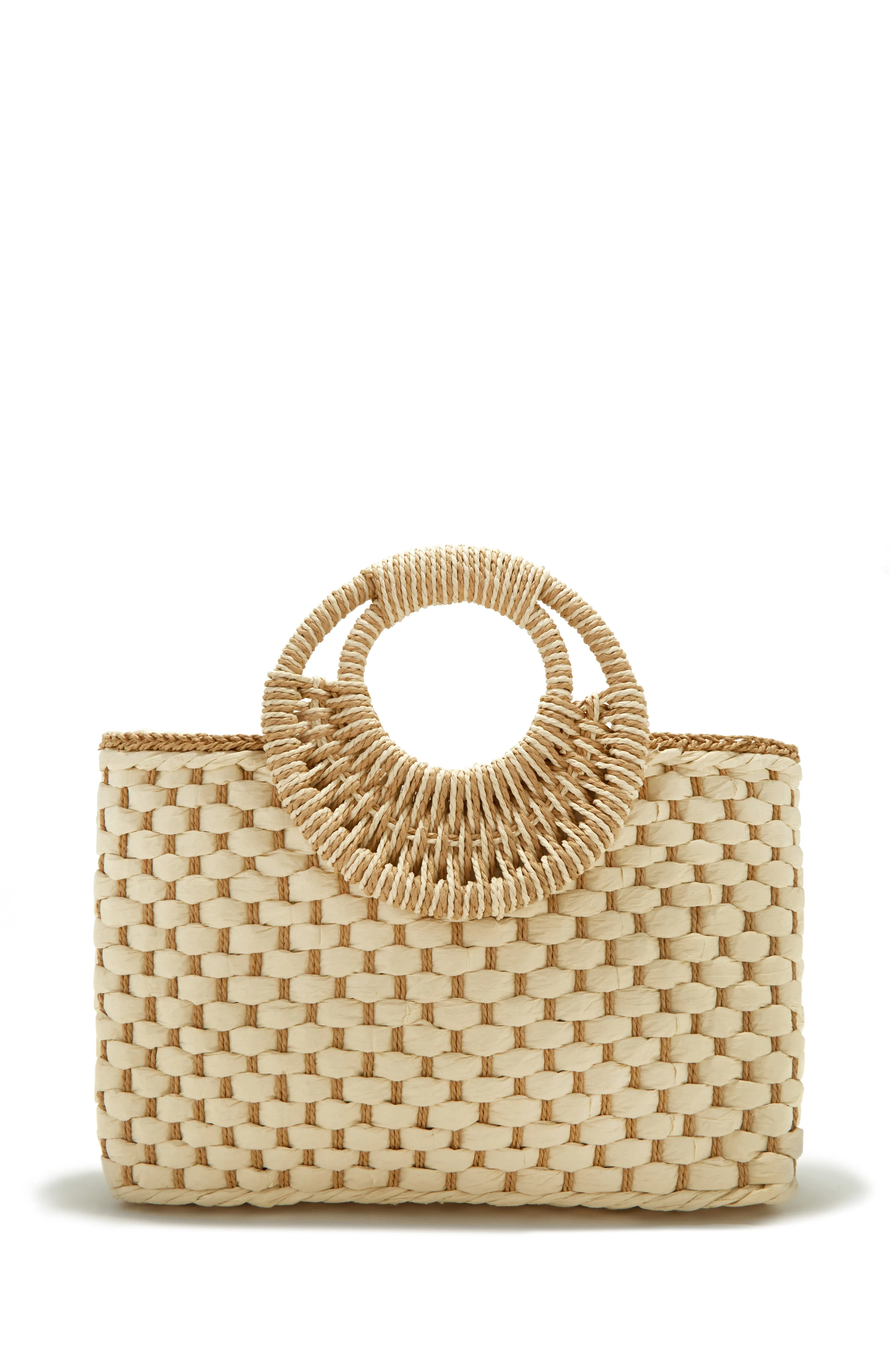 Trips To Cabo Top Handle Straw Bag - Natural sold by Miss Lola