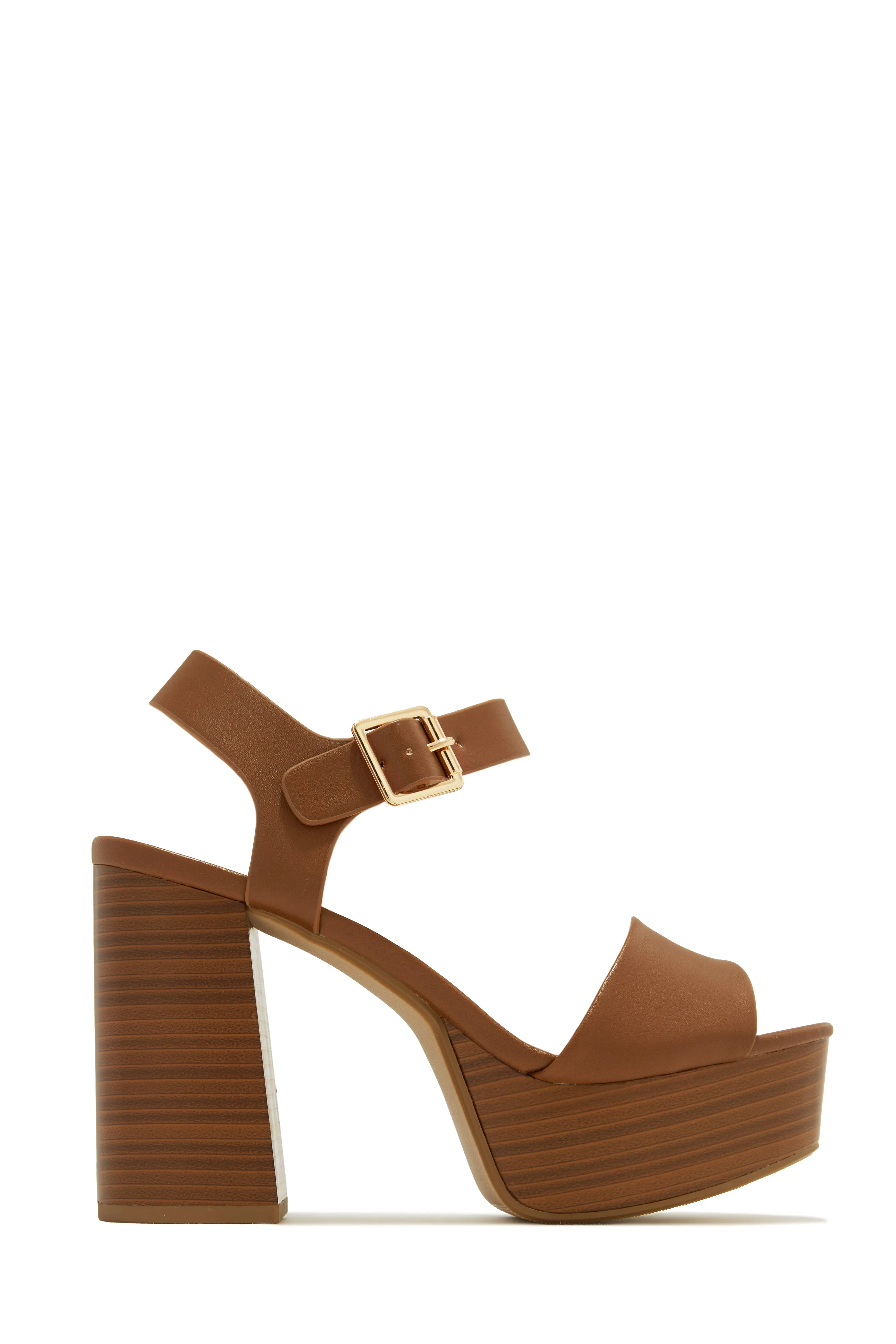 Giani Block Heel Platforms - Tan sold by Miss Lola product image thumbnail 4