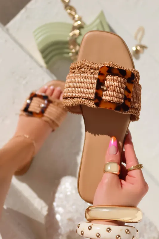Soleil Slip On Sandals - Tan sold by Miss Lola