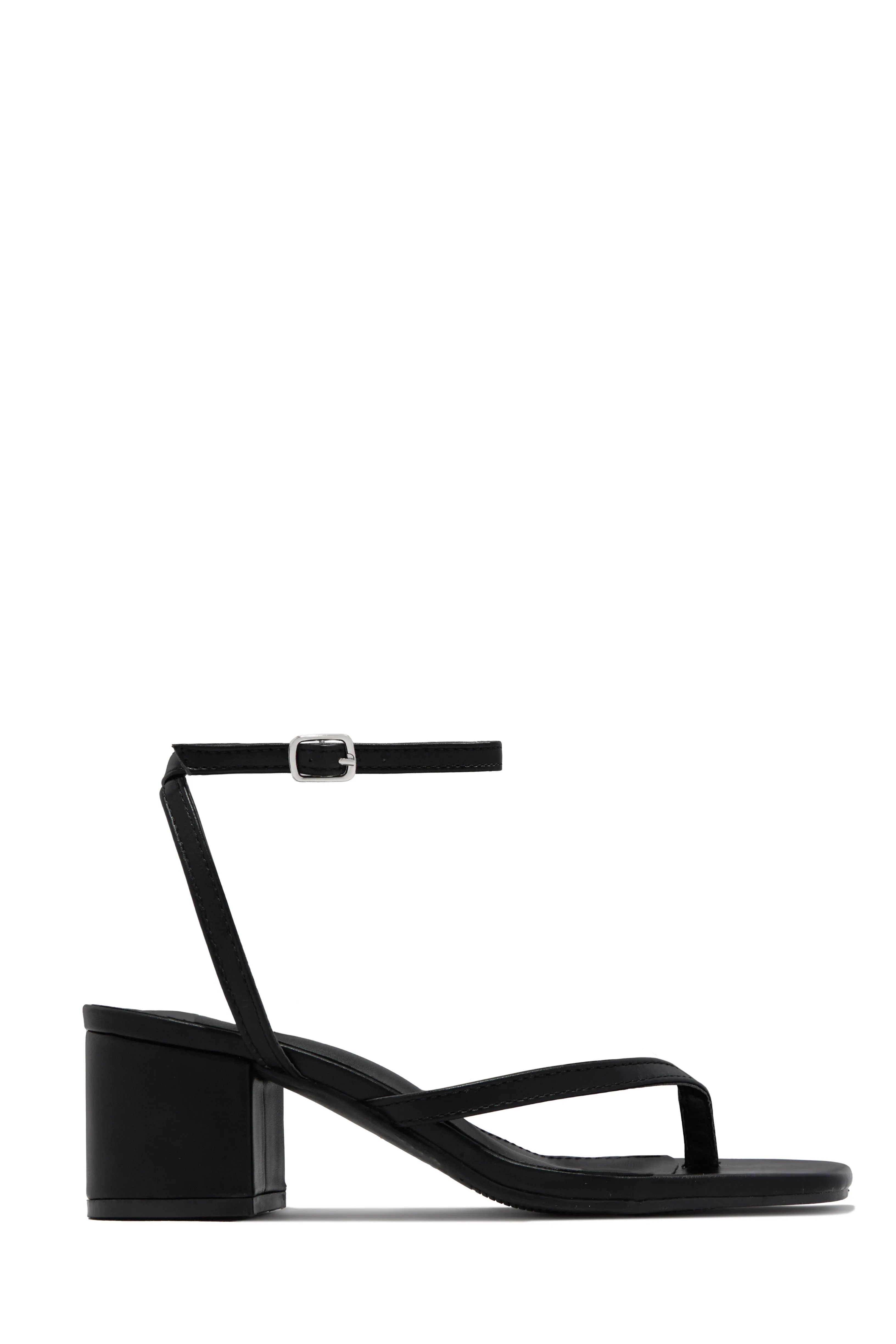 Letty Chunky Mid Heels - Black sold by Miss Lola