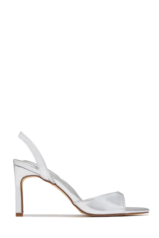 Kianny Single Sole Heels - Silver made by Miss Lola