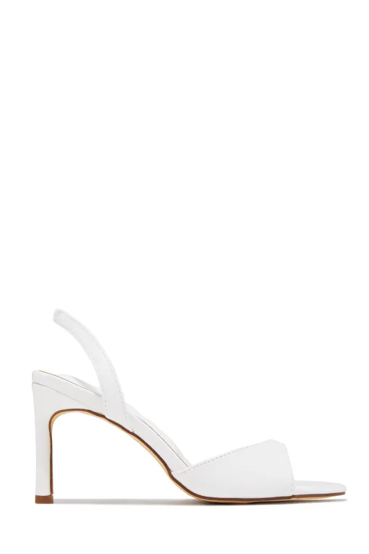 Kianny Single Sole Heels - White made by Miss Lola
