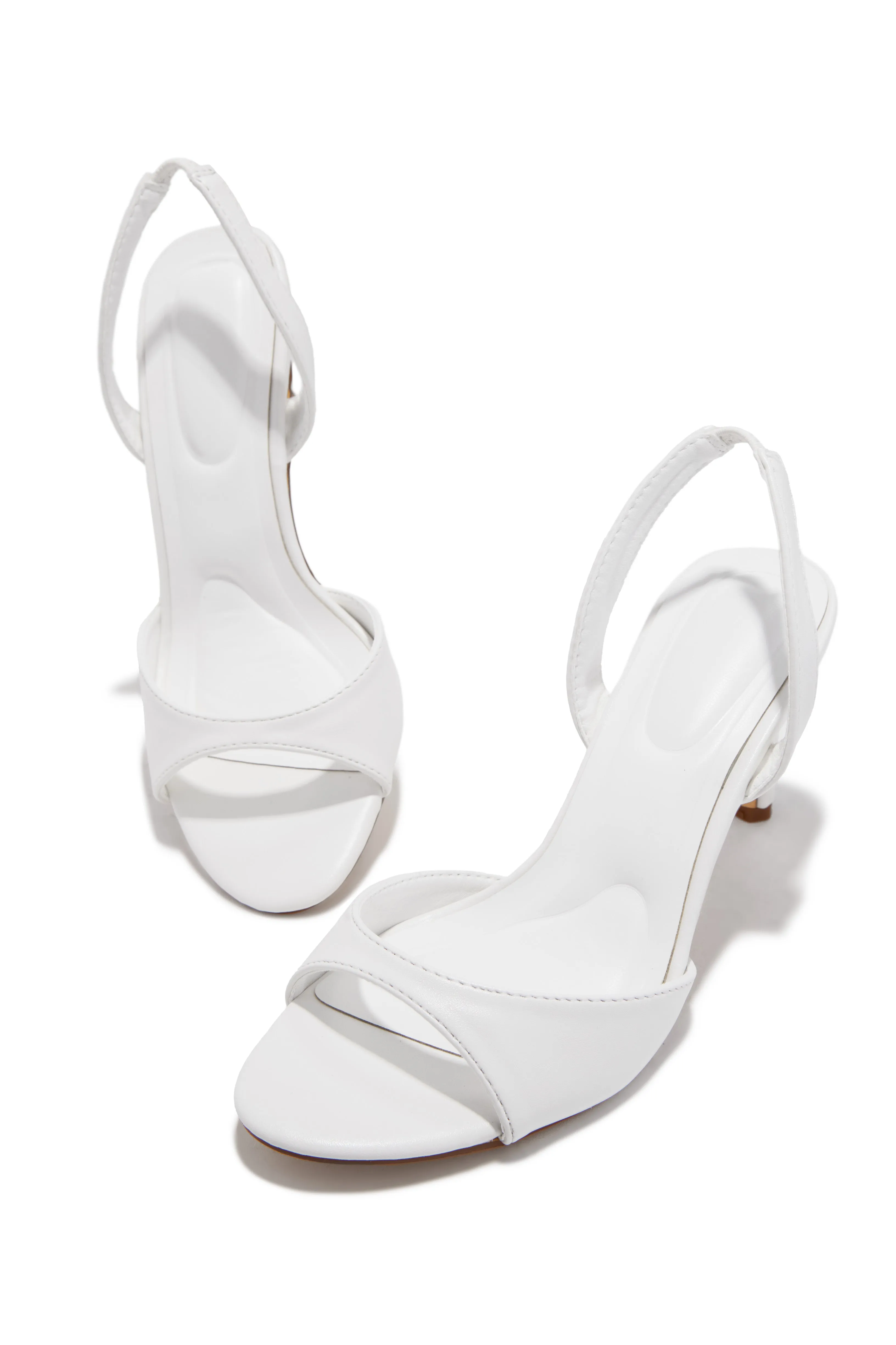 Kianny Single Sole Heels - White sold by Miss Lola product image thumbnail 4