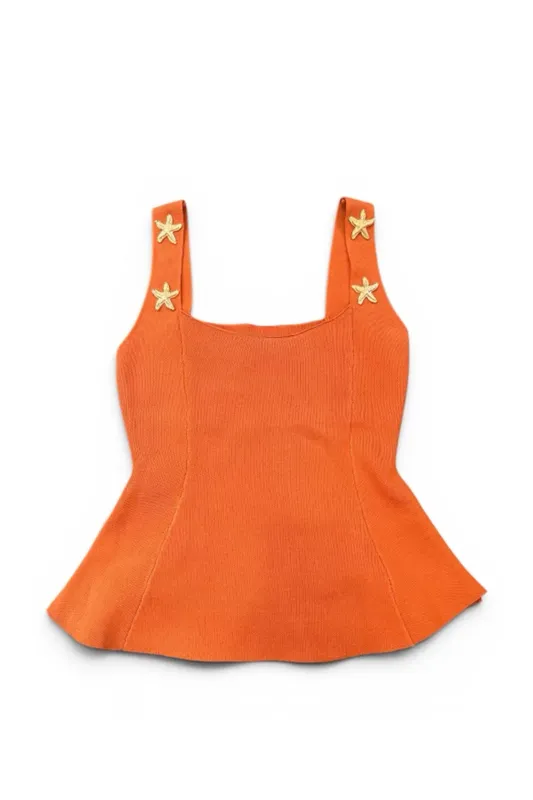 Luxury Coast Tank Top - Orange made by Miss Lola