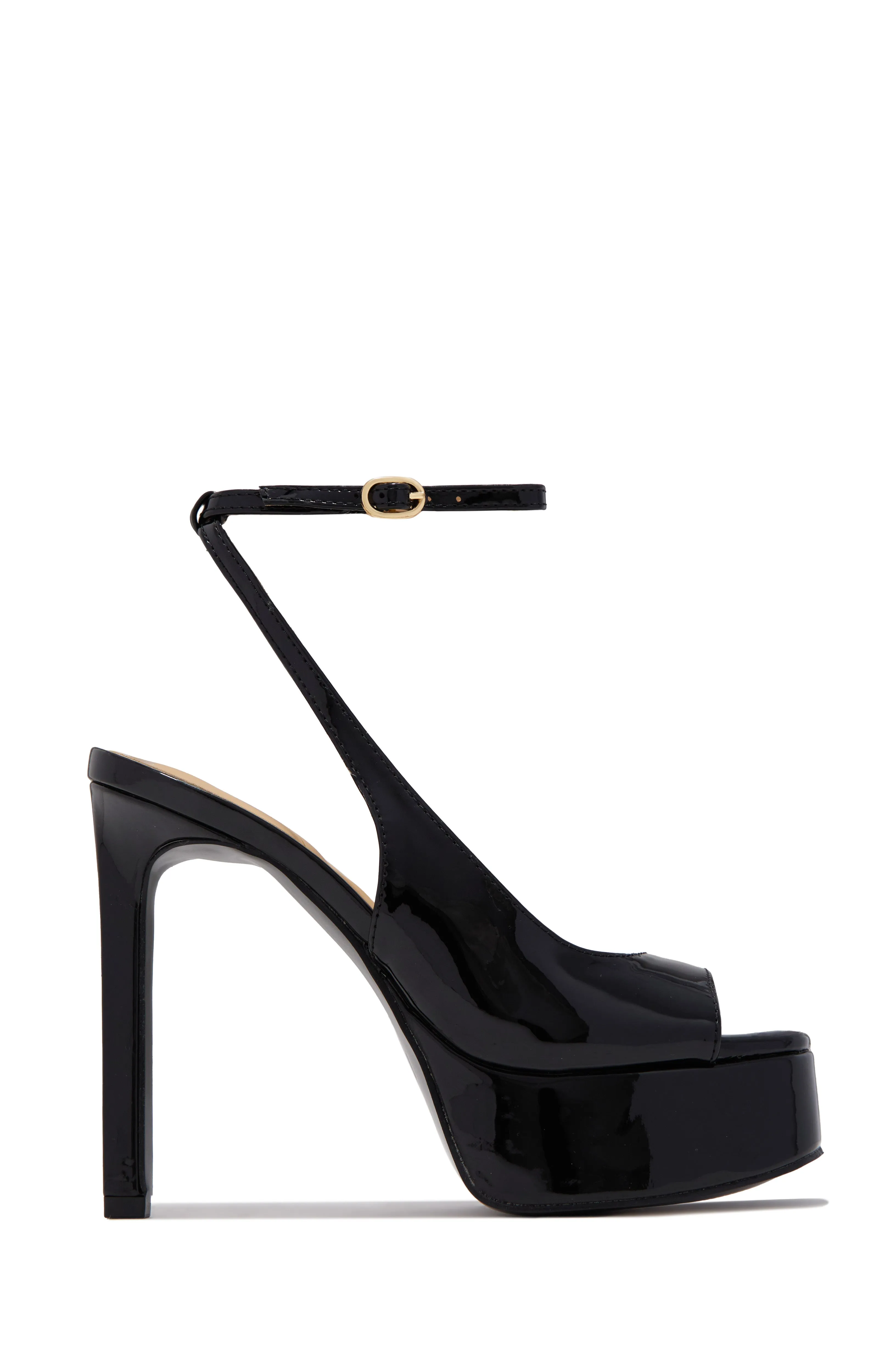 Penelope Platform High Heels - Black sold by Miss Lola