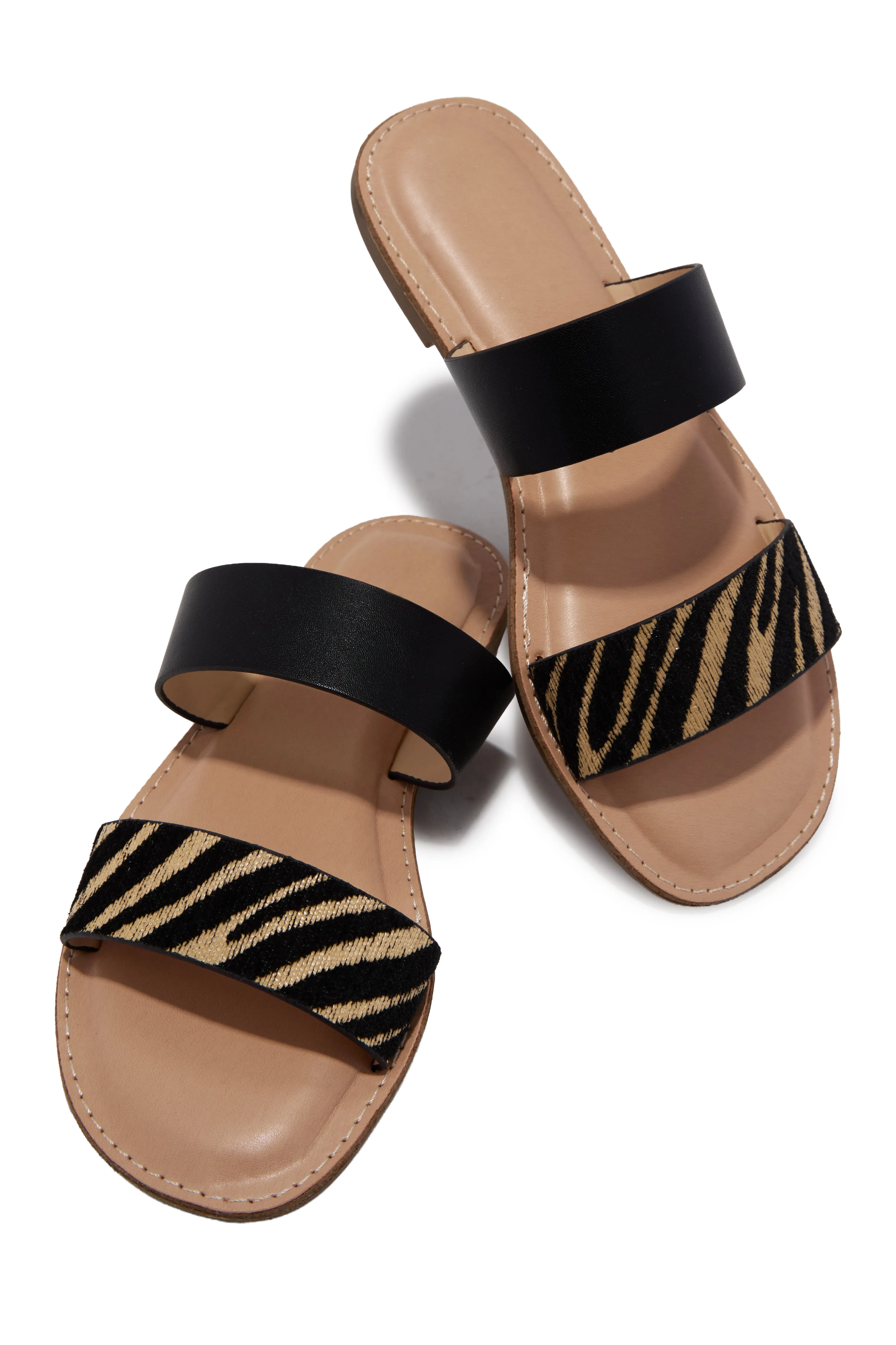 Isabella Slide Sandals - Zebra sold by Miss Lola product image thumbnail 2