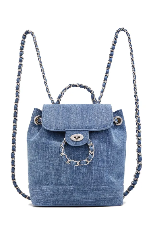 Kelly Chain Strap Mini Backpack - Denim made by Harley-Davidson