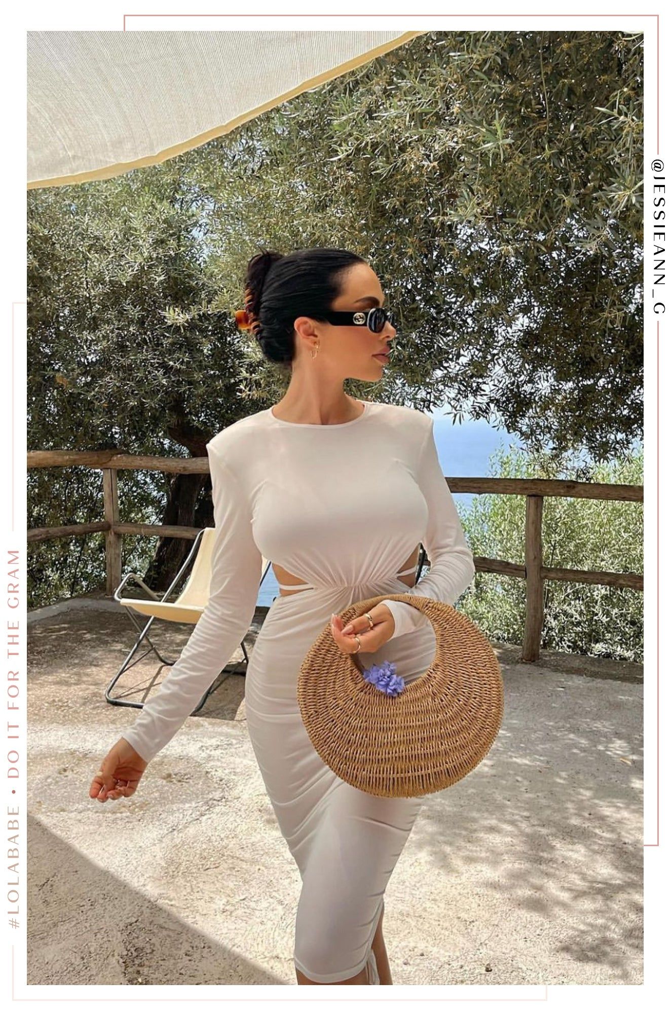 Tahlia Long Sleeve Mini Dress - White sold by Miss Lola product image thumbnail 5