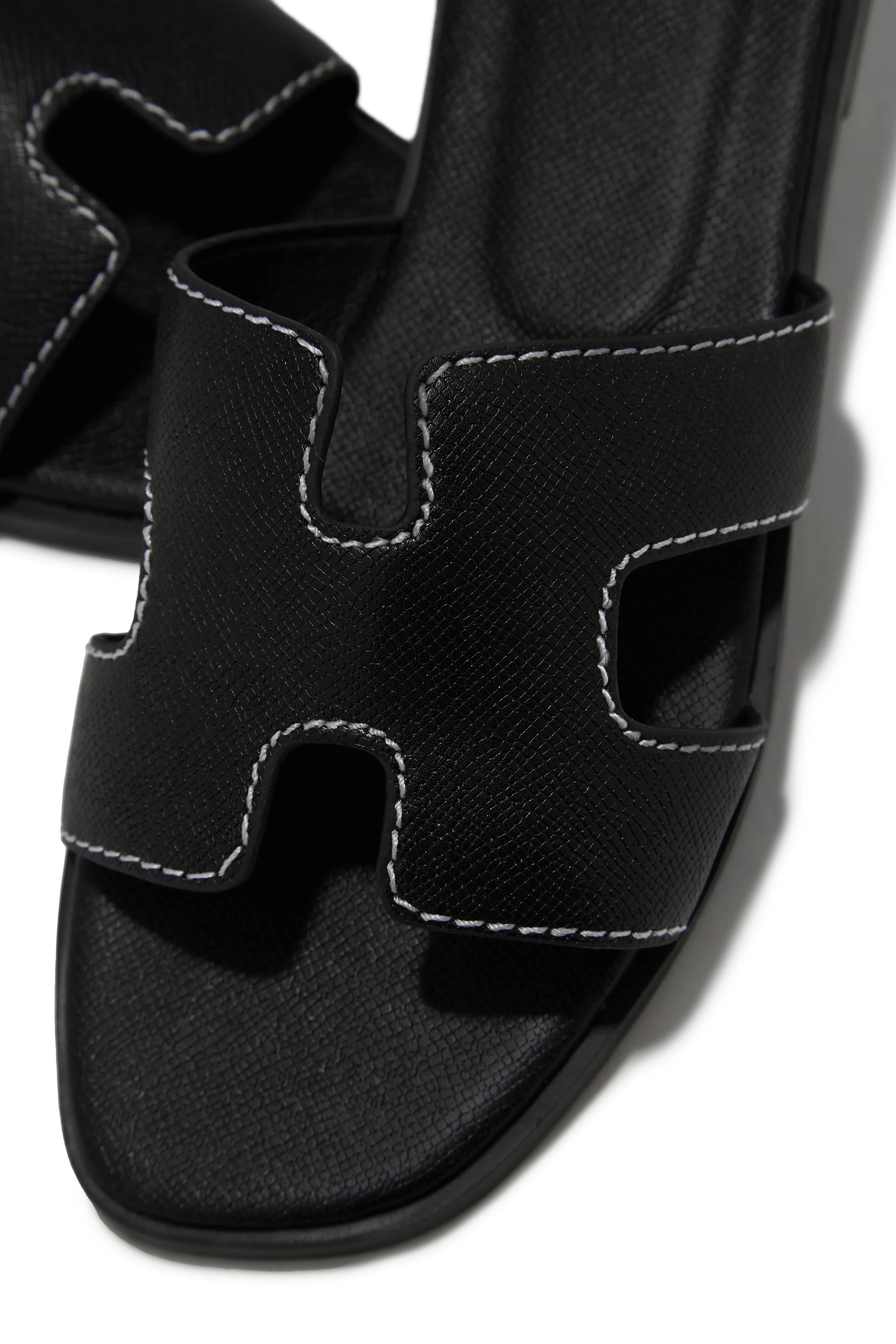 Lucy Slip On Sandals - Black sold by Miss Lola product image thumbnail 5