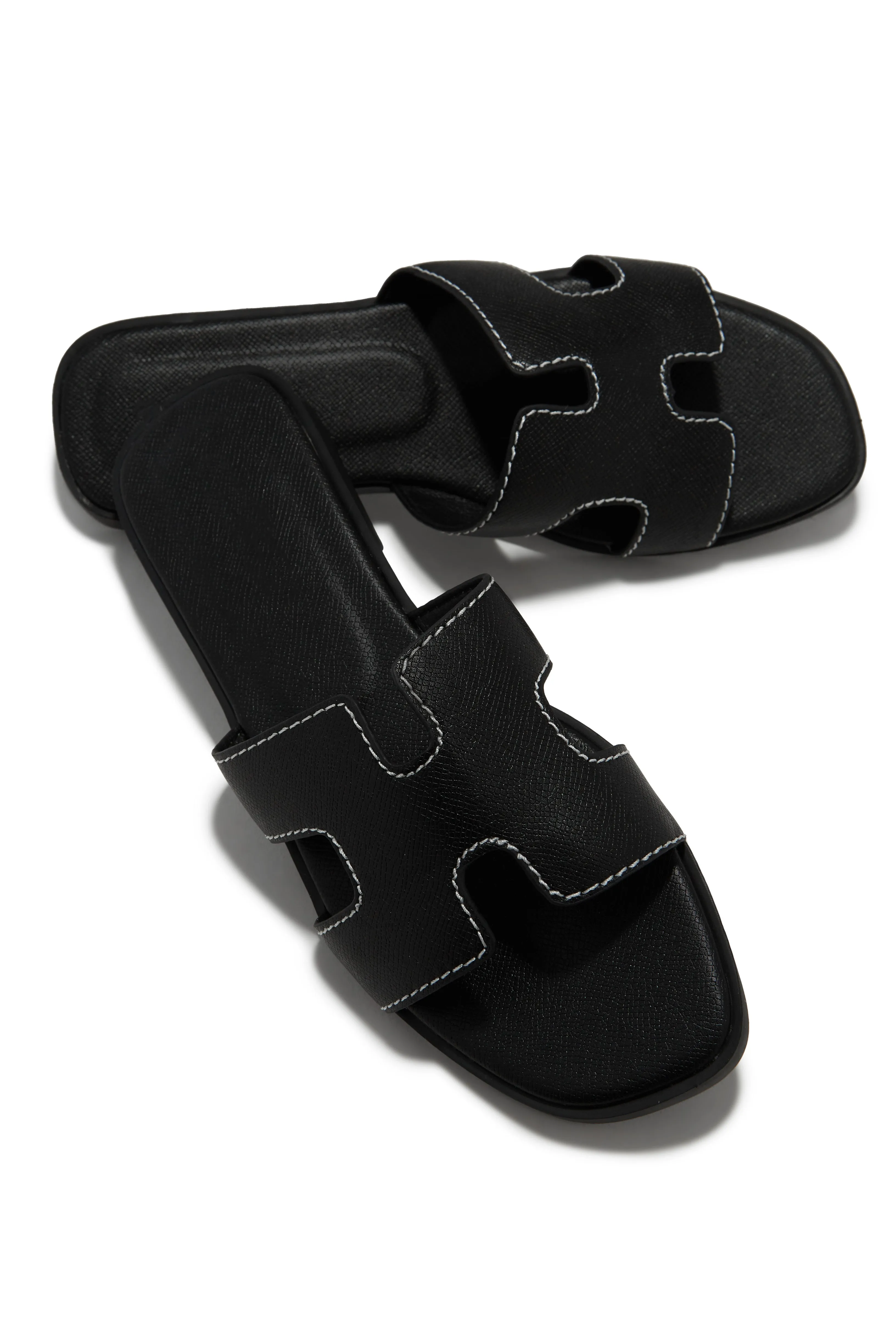 Lucy Slip On Sandals - Black sold by Miss Lola product image thumbnail 4