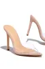 Beauty Blogger Clear Strap Heel Mules - Nude sold by Miss Lola