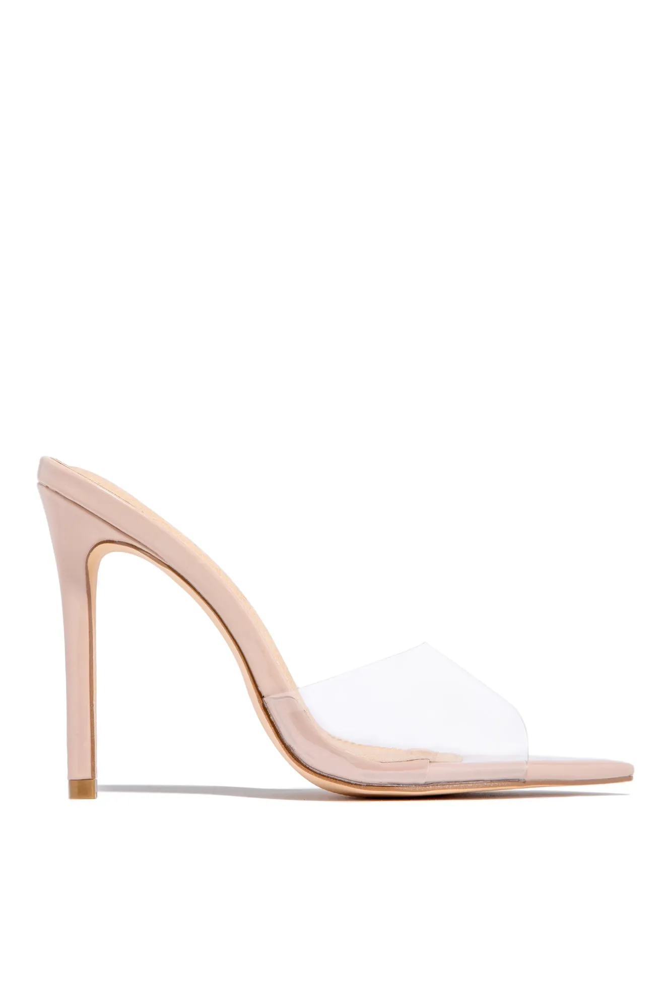 Beauty Blogger Clear Strap Heel Mules - Nude sold by Miss Lola product image thumbnail 3