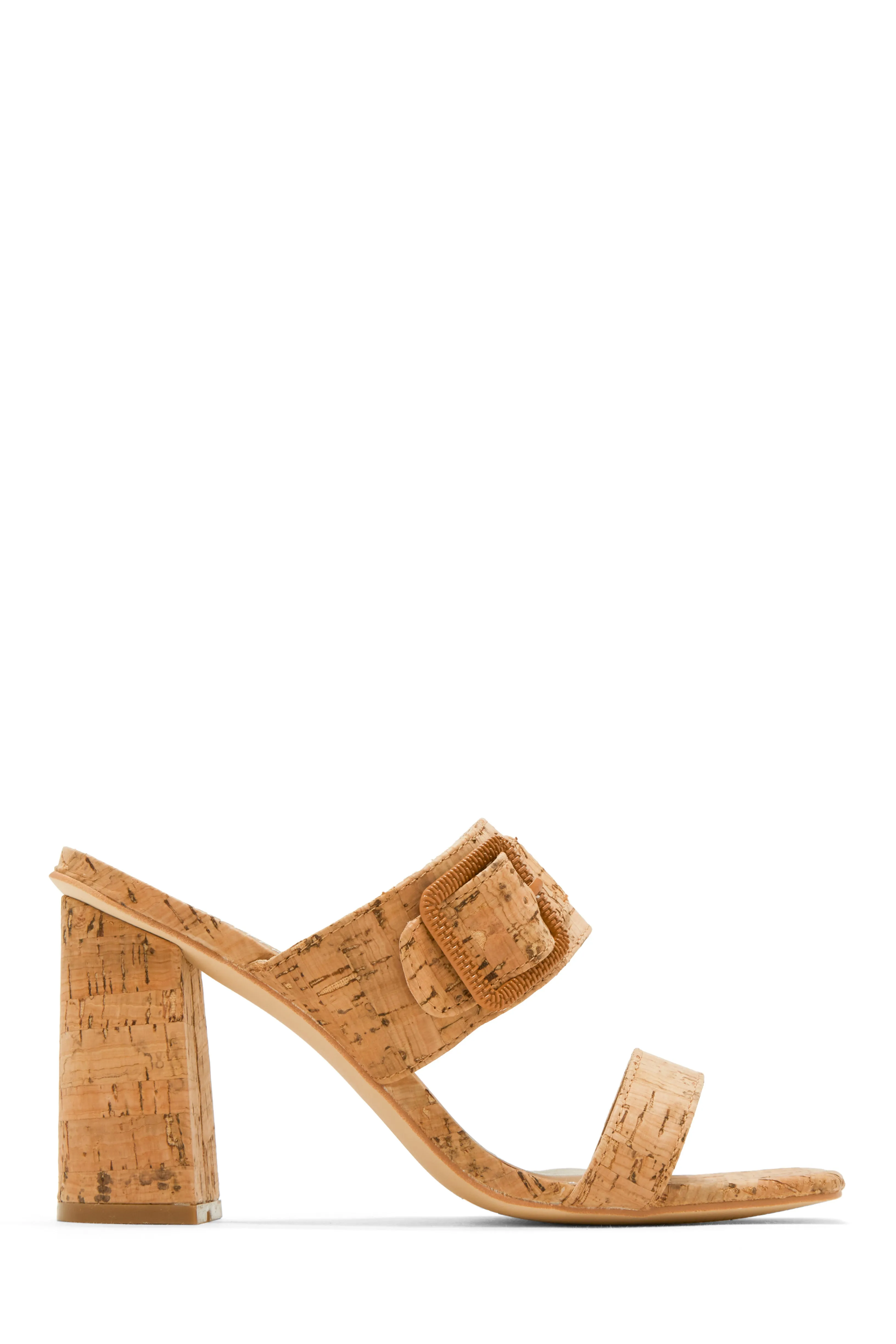 Narissa Block Heel Mules - Cork sold by Miss Lola product image thumbnail 5